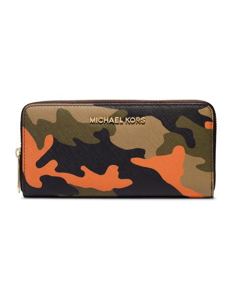 michael kors orange saffiano wallet|Michael Kors travel continental wallet.